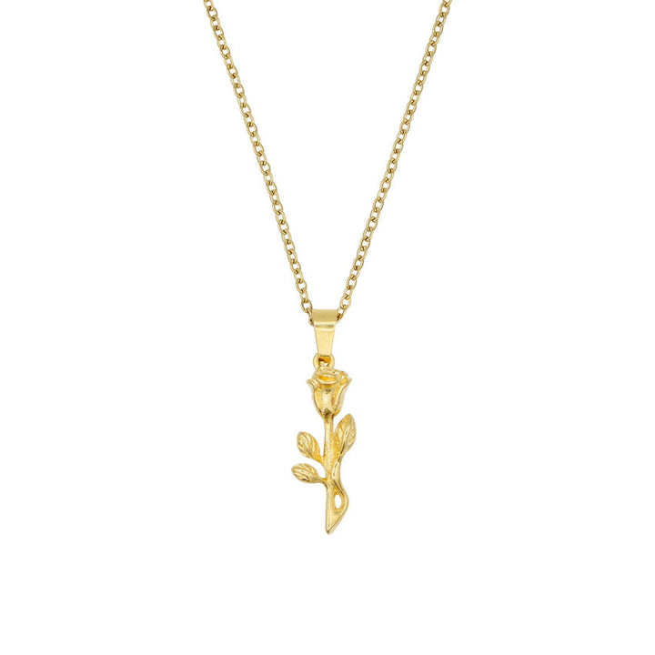 24kt Gold Rose Necklace