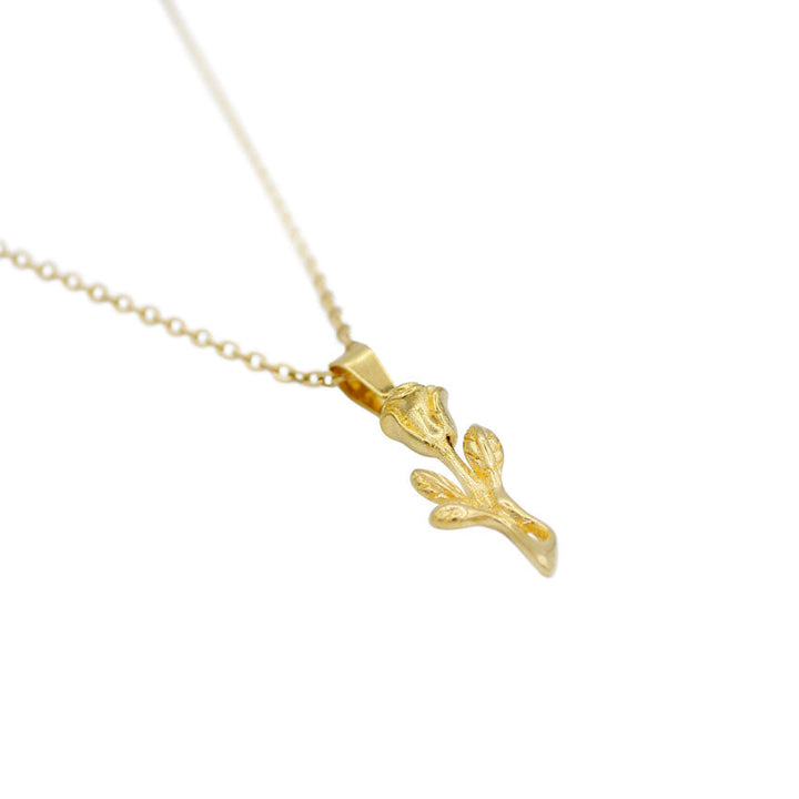 24kt Gold Rose Necklace